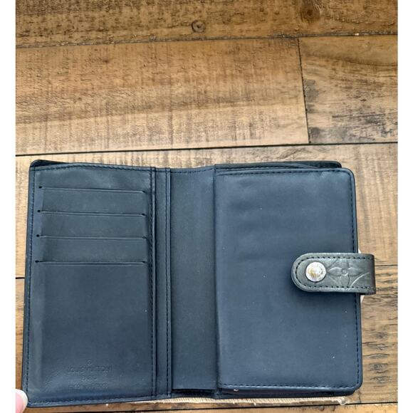 Louis Vuitton Wallet W/Dust Bag Black Matte Vernis Monogram Leather Bifold - Picture 7 of 14